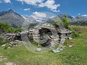 Mountain landscape of Italian Alps in Valmalenco