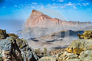Mountain landscape, Jebel Shams, Sultanate of Oman photo