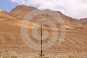 Landscape in the Judean desert on the shores of the Dead Sea in Israel