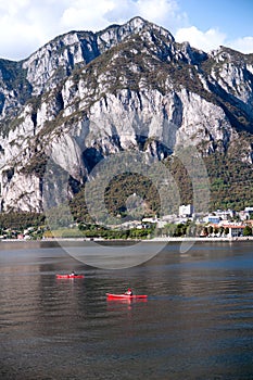 Mountain landscape at Lake Lecco