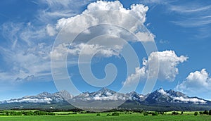 Landscape of the Slovak High Tatras.
