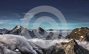 Mountain landscape from Lofoten photo