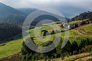 Mountain landscape in Los Oscos, Asturias. Biosphere Reserve