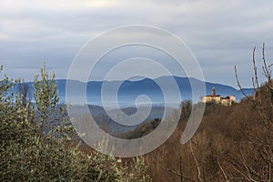 Mountain landscape in Lunigiana, Italy