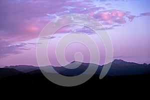 Mountain landscape of Mala Fatra at sunrise, Slovakia