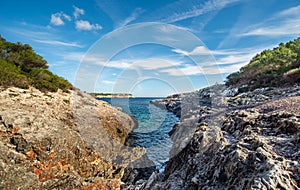 Mountain landscape and the Mediterranean Sea in Spain