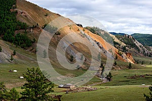 Mountain landscape in Mongolia