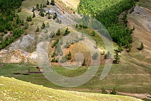 Mountain landscape in Mongolia