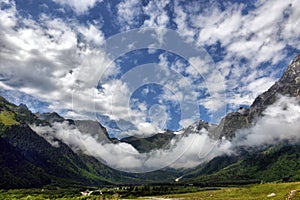 Mountain landscape with mountain river