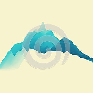 Mountain Landscape. Mountainous Terrain. Vector Illustration For Banner, Flyer, Book Cover, Poster. Abstract Background