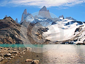 Mountain landscape with Mt. Fitz Roy in Patagonia