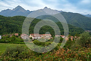 Mountain landscape near Casola in Lunigiana, Tuscany, Italy