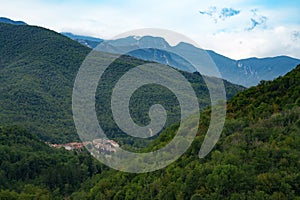 Mountain landscape near Casola in Lunigiana, Tuscany, Italy