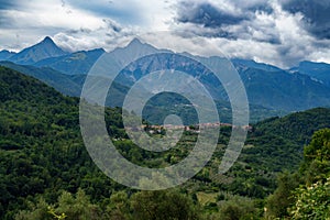 Mountain landscape near Casola in Lunigiana, Tuscany, Italy