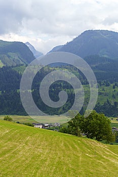 Mountain landscape near Cavalese, in Fiemme valley