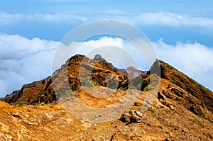 Mountain landscape near Pico da Cruz, Santo Antao Island, Cape Verde, Cabo Verde, Africa