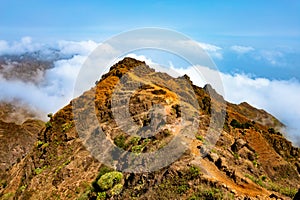 Mountain landscape near Pico da Cruz, Santo Antao Island, Cape Verde, Cabo Verde, Africa photo