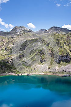 Mountain landscape near the Saliencia glacial lakes Spain, Asturias photo