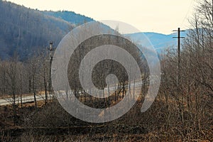 Mountain landscape, near the Suzana Monastery, Prahova County photo