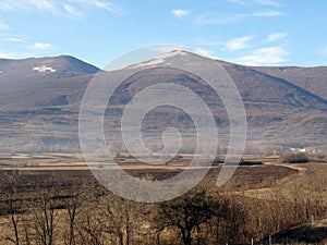 Mountain landscape near the town of Pirot in southeastern Serbia