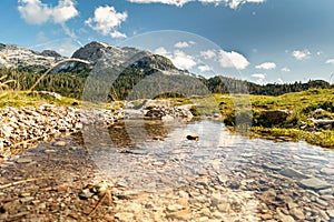 Mountain landscape, Piani Eterni, Dolomiti Bellunesi National Park, Italy