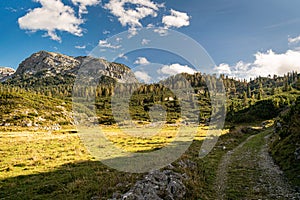 Mountain landscape, Piani Eterni, Dolomiti Bellunesi National Park, Italy