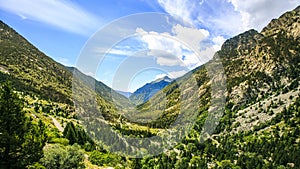 Mountain landscape in the Pirineos , Spain photo