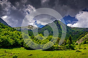 Mountain landscape in the Pyrenees.