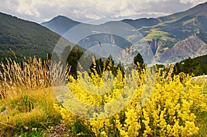 Mountain landscape in Pyrenees, near CAnillo, Andorra photo