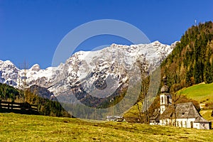 Mountain landscape by Ramsau in Bavaria