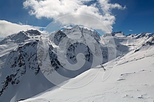 Mountain landscape in the resort of Solden