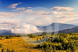 Mountain landscape with rocks