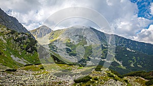 Mountain landscape in Rohace area of the Tatra National Park, Sl