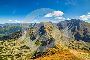 Mountain landscape in Rohace area of the Tatra National Park, Sl