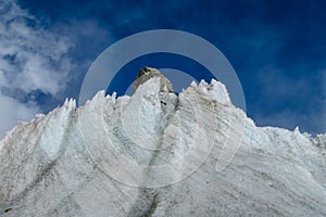 Mountain landscape and scenic view of high mountains in Himalayas