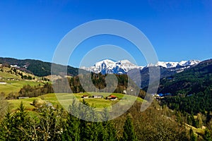 Mountain landscape by Schoenau Koenigsee in Bavaria