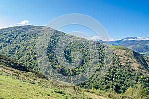 Mountain landscape in the Sierra de Cantabria, northern Spain photo