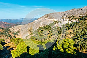 Mountain landscape of Sierra de las Nieves, Andalusia, Spain