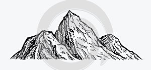 Mountain landscape. Sketch vector illustration