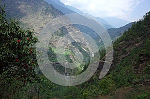 Mountain landscape Solukhumbu, Everest Region, Nepal photo