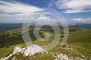 Mountain landscape with space prospect