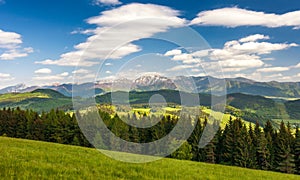 Mountain landscape in spring-time, the national park Mala Fatra.