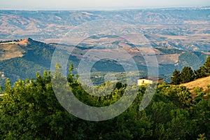 Mountain landscape from Stigliano, Basilicata, Italy