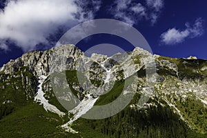 Mountain landscape of the Stubai Alps