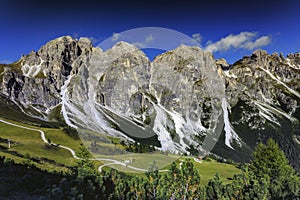 Mountain landscape of the Stubai Alps