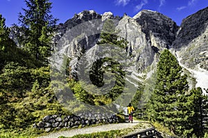 Mountain landscape of the Stubai Alps