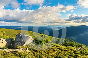 Mountain landscape in summer with cloudy sky