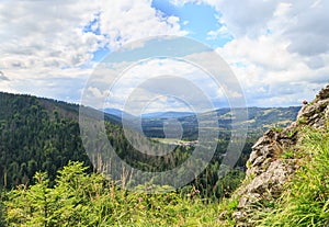 Mountain landscape in summer. View from hill Nosal in Tatra Mountains