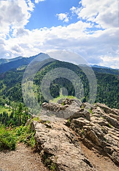 Mountain landscape in summer. View from hill Nosal in Tatra Mountains