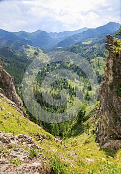 Mountain landscape in summer. View from hill Nosal in Tatra Mountains